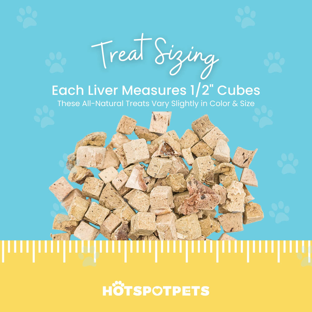 Close-up of crisp beef liver slices from Hotspot Pets.