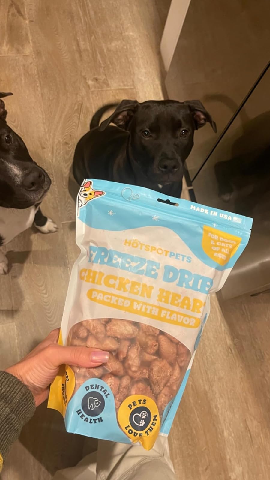Hotspot Pets allergen-free hearts suitable for pets with sensitivities.