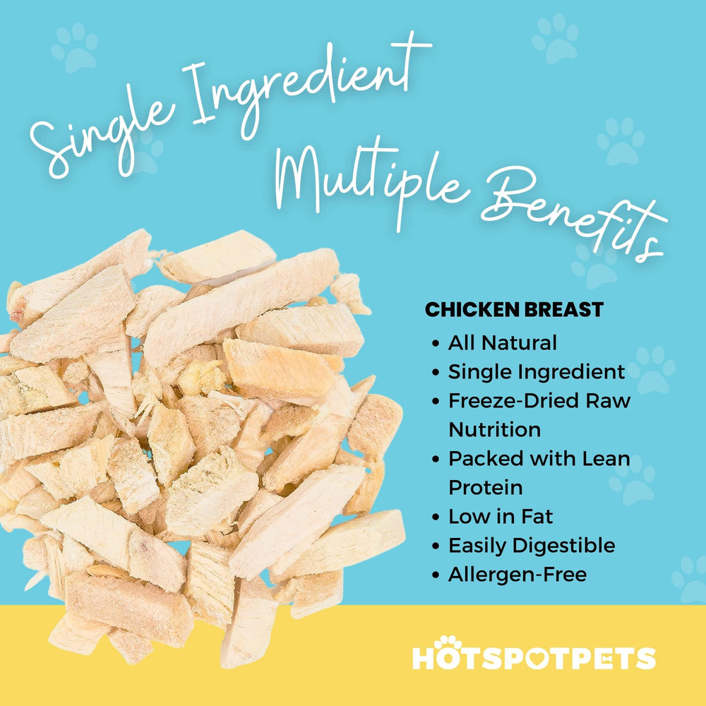 Hotspot Pets 1lb bag reseal closeup indicating single-ingredient formula.
