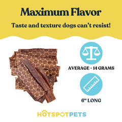 Hotspot Pets grass-fed beef esophagus label emphasizes grass-fed and hormone-free sourcing