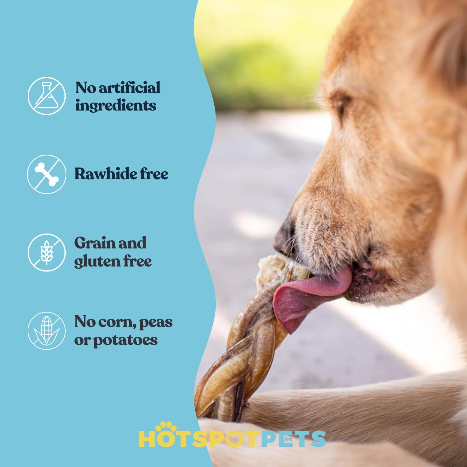 Hotspot Pets low-odor bully sticks closeup ideal for homes