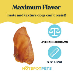 Hotspot Pets single-ingredient pig ears—grass-fed, free-range quality.
