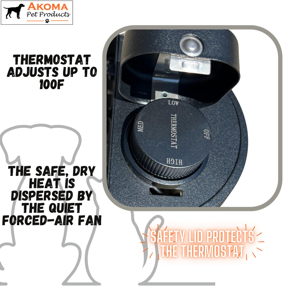 Hound Heater energy-efficient dry-heat warms spaces up to 100 cu ft.