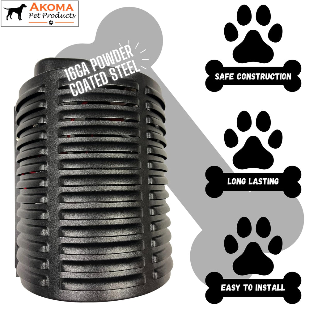 Hound Heater thermostat-control enables comfortable, adjustable warmth in dog houses.