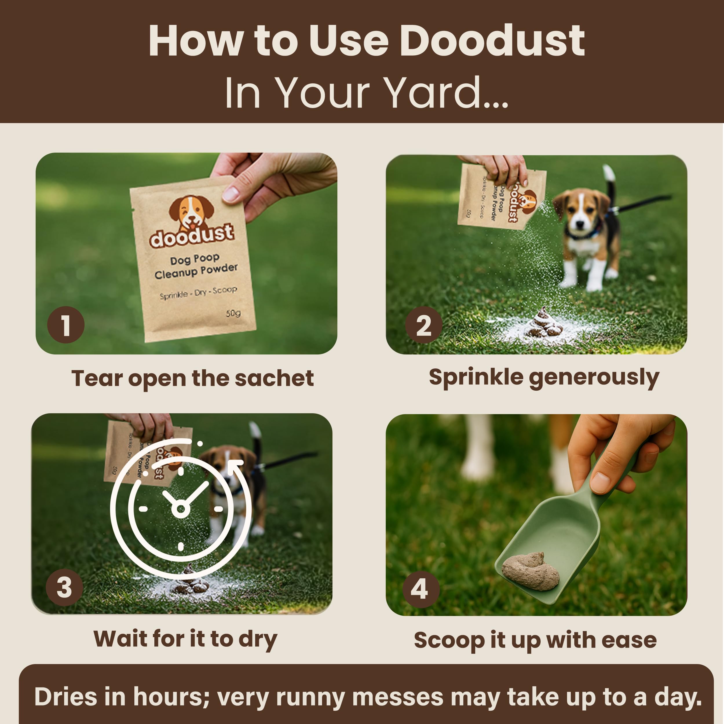 HOUNDGAMES biodegradable, pet-safe formula keeps yards grass-friendly.