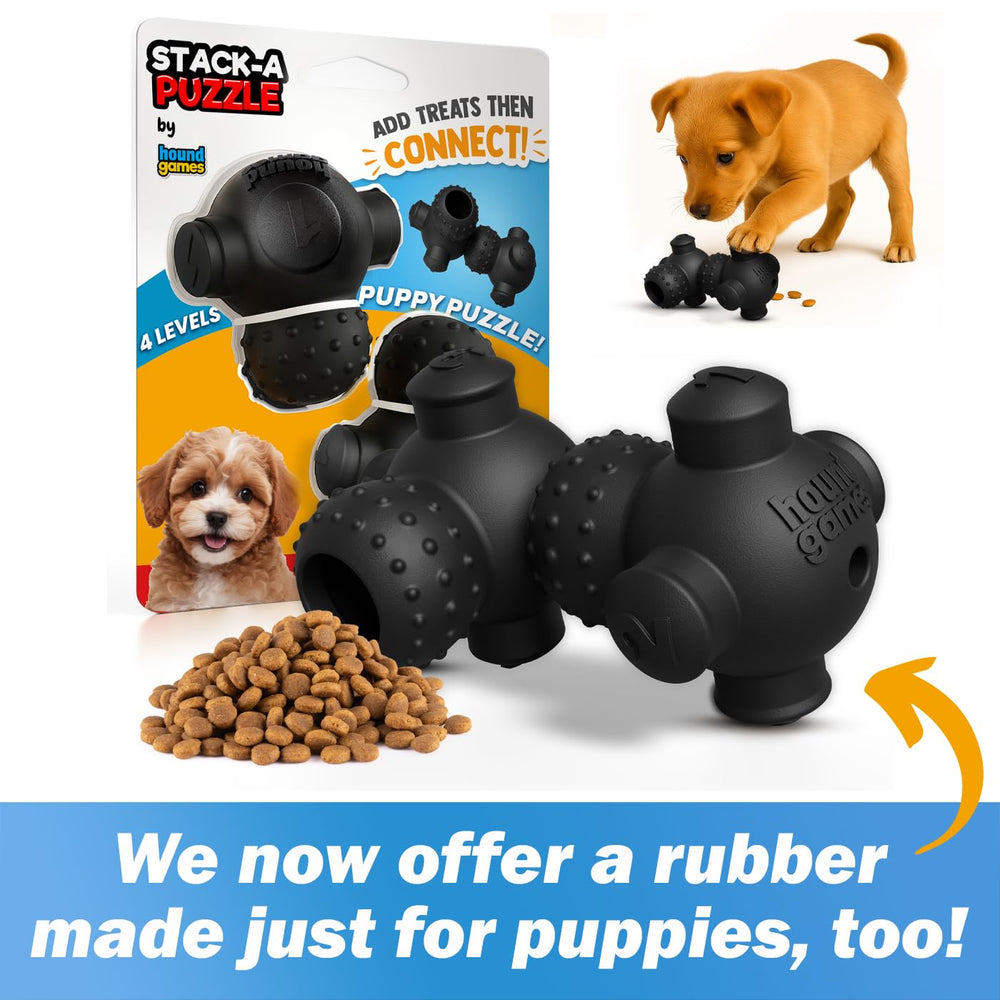 HOUNDGAMES birthday gift-ready puzzle toy for dogs' mental fun.