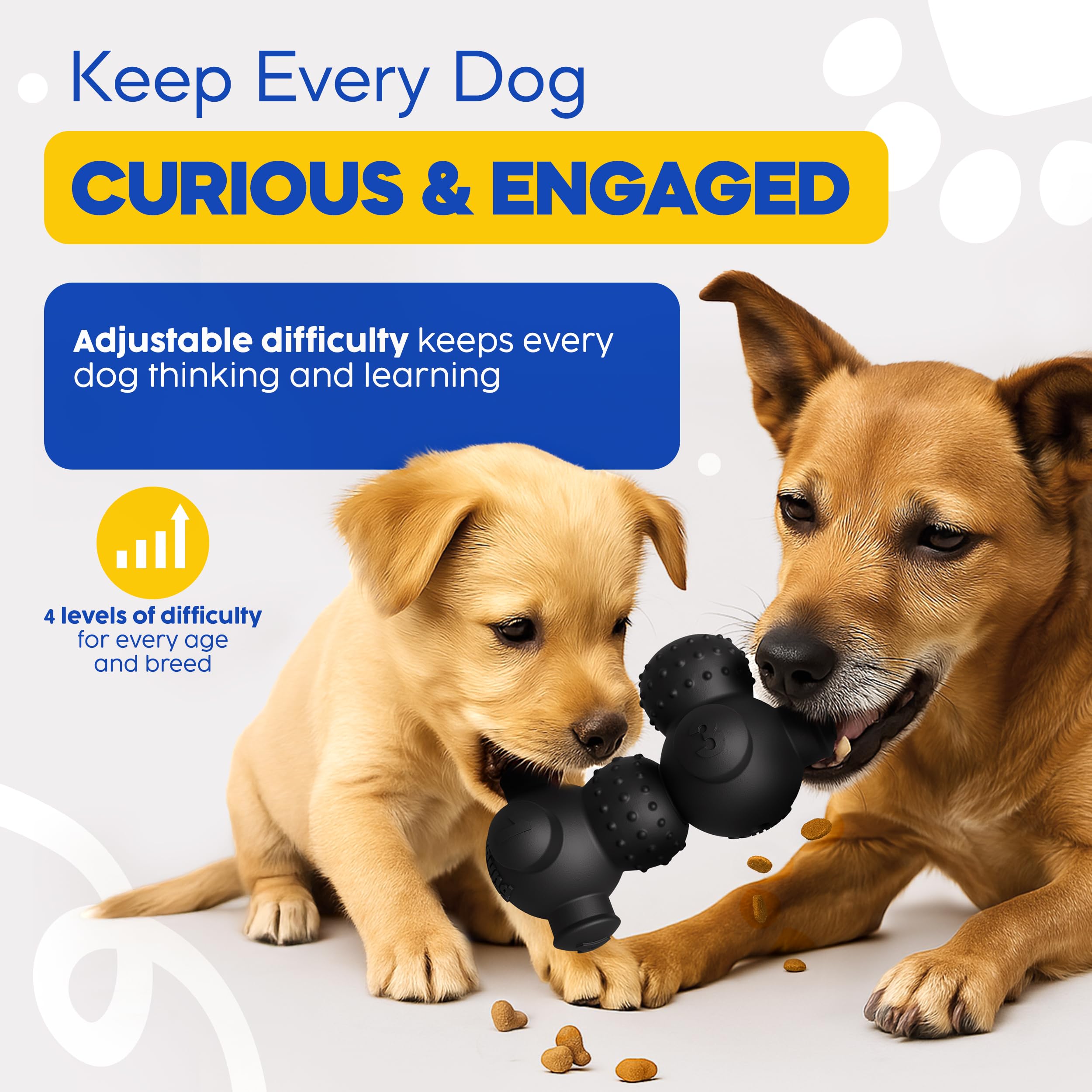 HOUNDGAMES interactive enrichment toy for dogs and puppies promotes engagement and learning