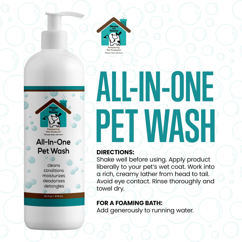 House and Hound eye-safe tearless formula ensures comfortable washing during sensitive eye moments.