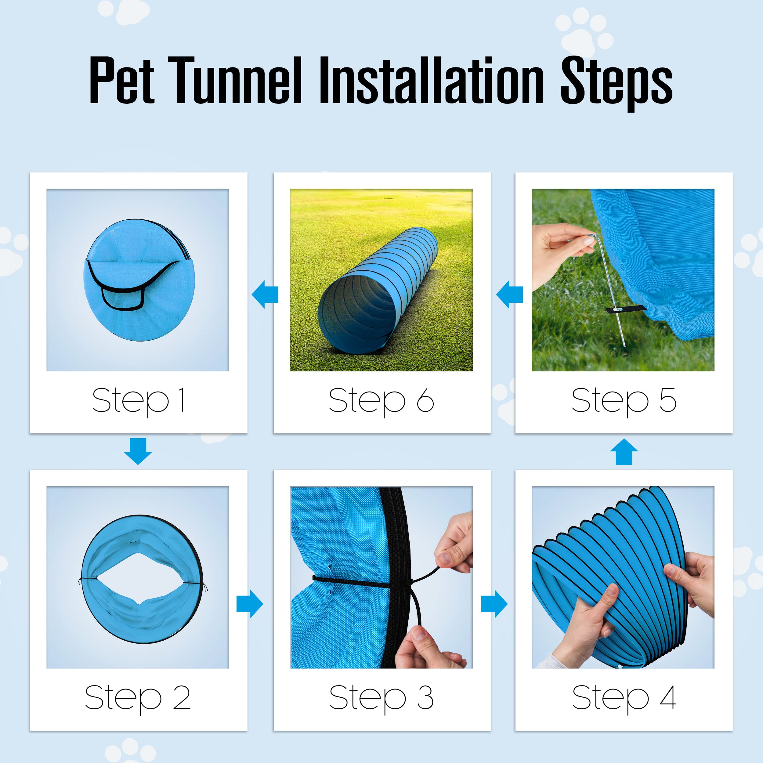 Houseables dog tunnel dog running through promotes active play