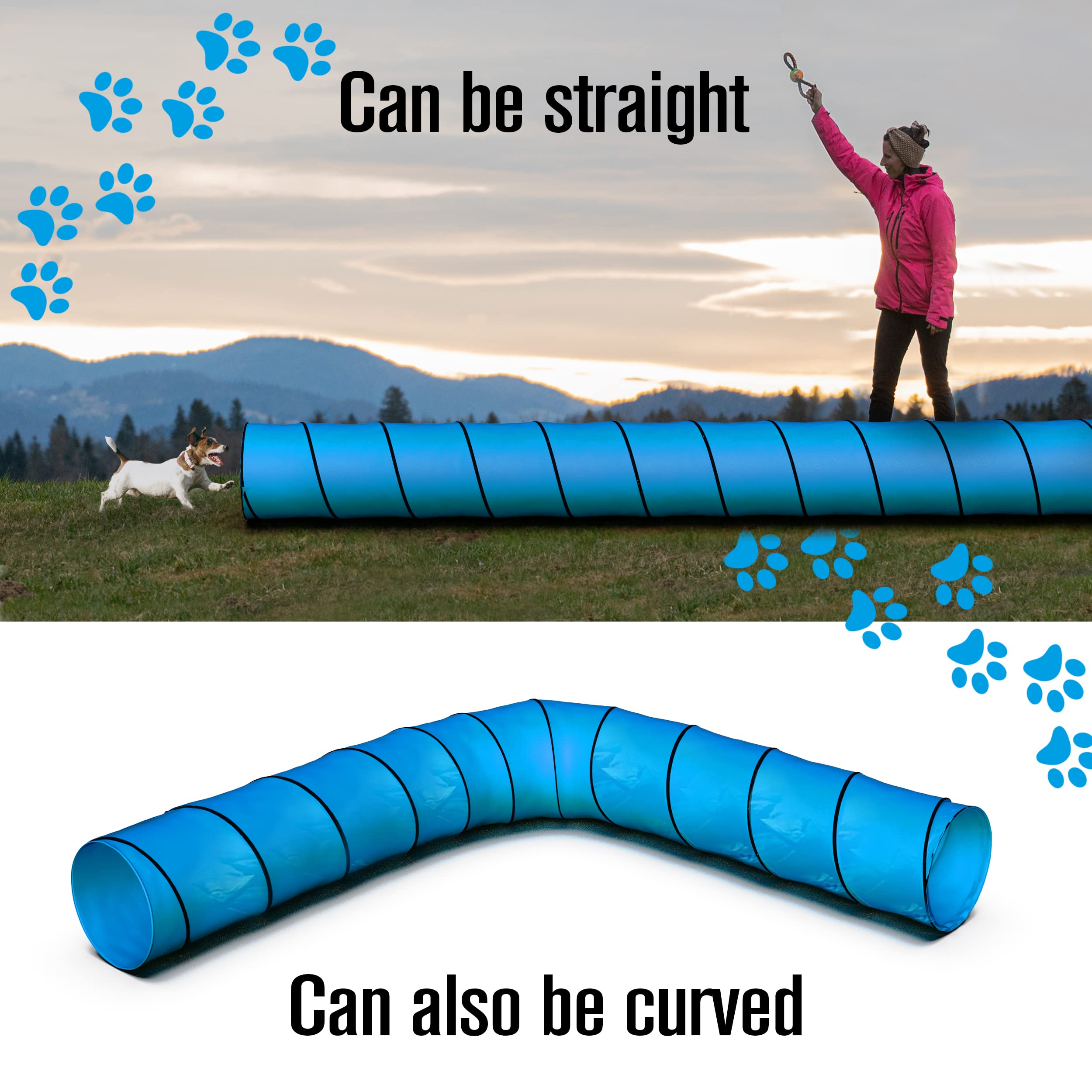 Houseables dog tunnel Oxford-Dacron cover provides durable exterior