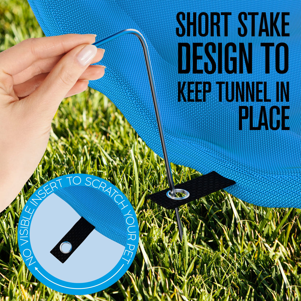 Houseables dog tunnel regulation-size suitable for small to mid-size dogs