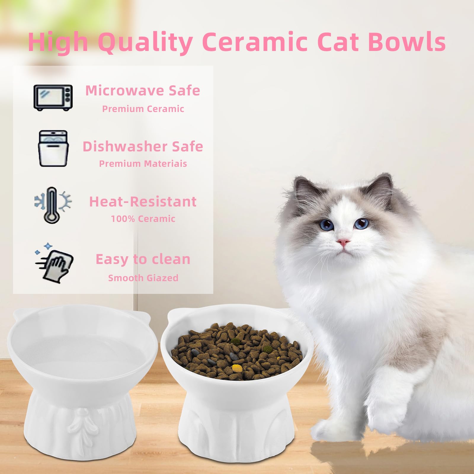 Hovico raised edge helps prevent messes and supports easier licking.