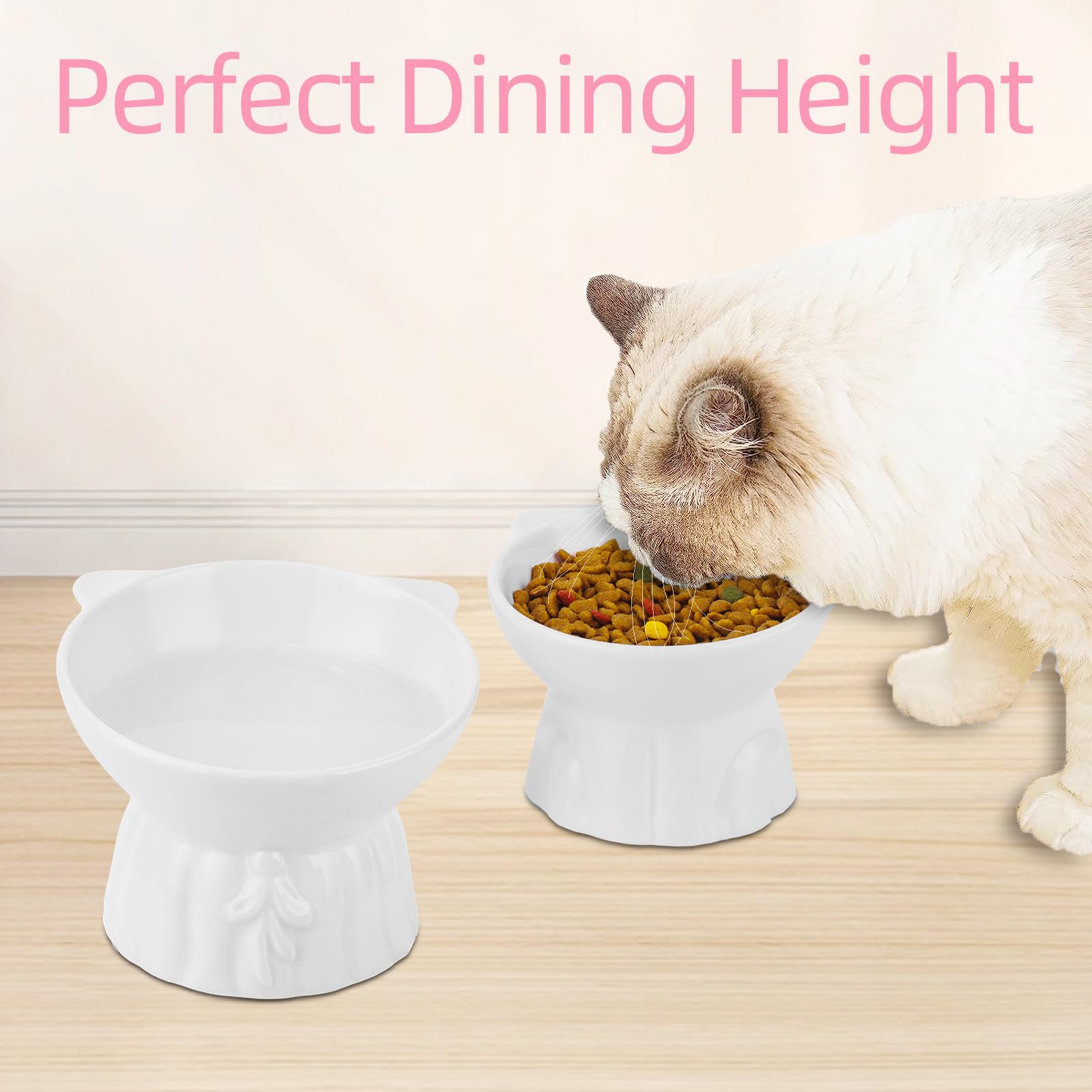 Hovico whisker-friendly design reduces whisker contact for comfortable dining.