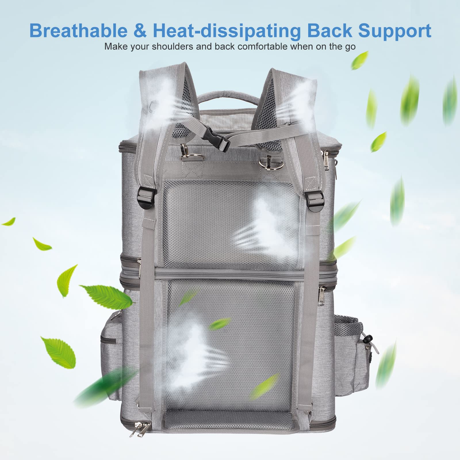 HOVONO built-in poop bag holder for clean outings.