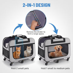 HOVONO carrier ventilation mesh windows ensure fresh air and visibility.