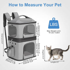 HOVONO cat-dog backpack front entry for easy access.