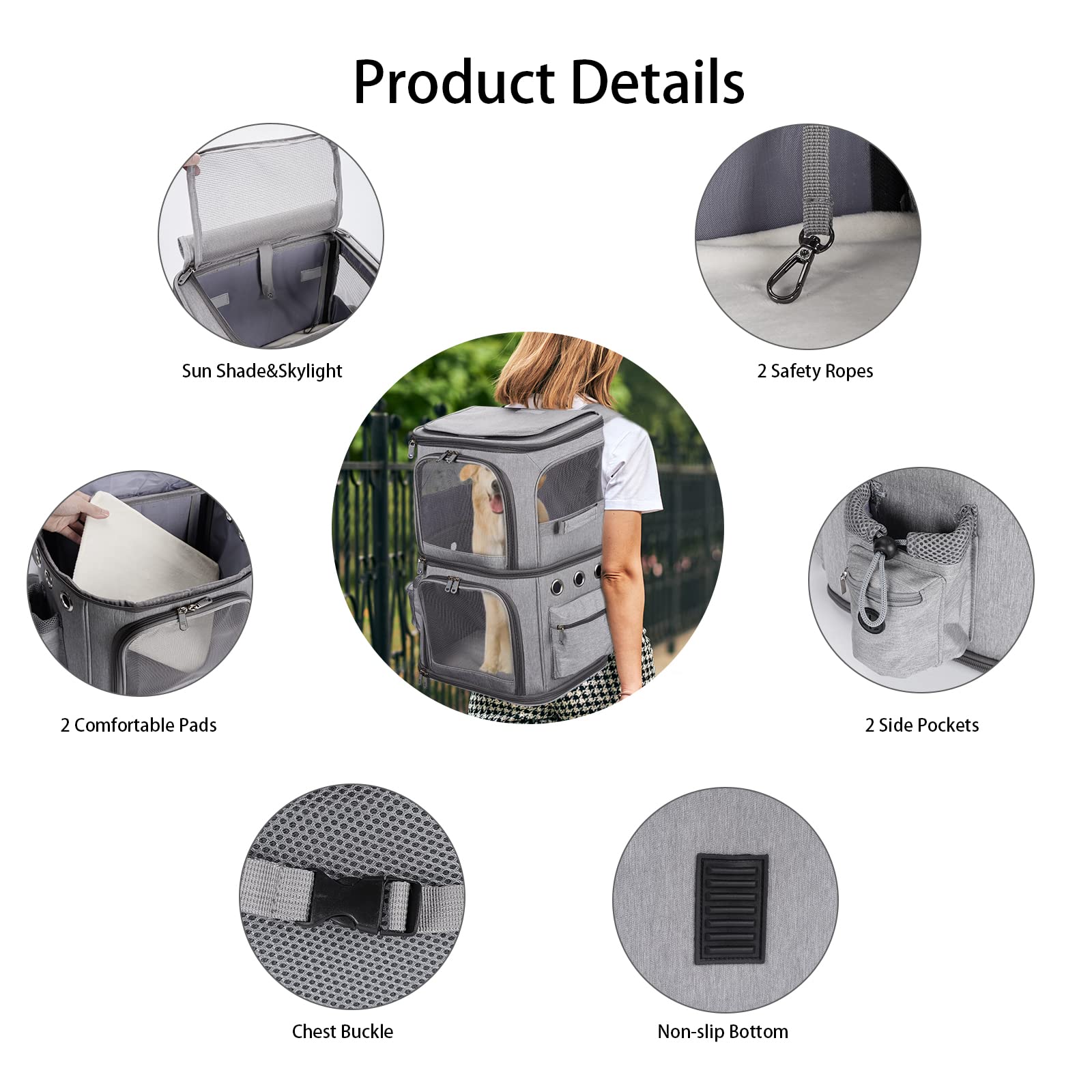 HOVONO padded back and straps provide comfortable wear on long trips.