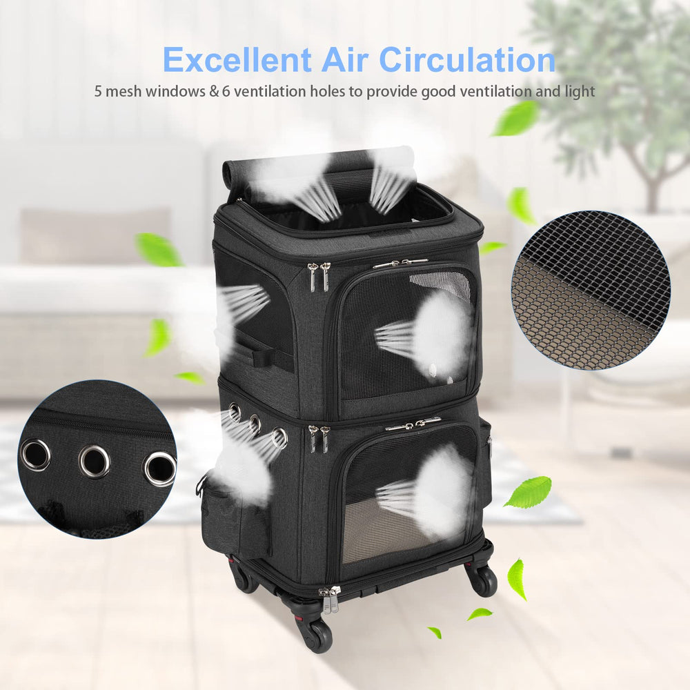 HOVONO pet carrier ventilation windows for airflow and visibility