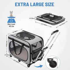 HOVONO ventilated cat carrier with mesh windows provides airflow and visibility.