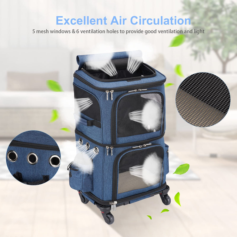 HOVONO ventilation mesh windows ensure airy visibility for pets during travel