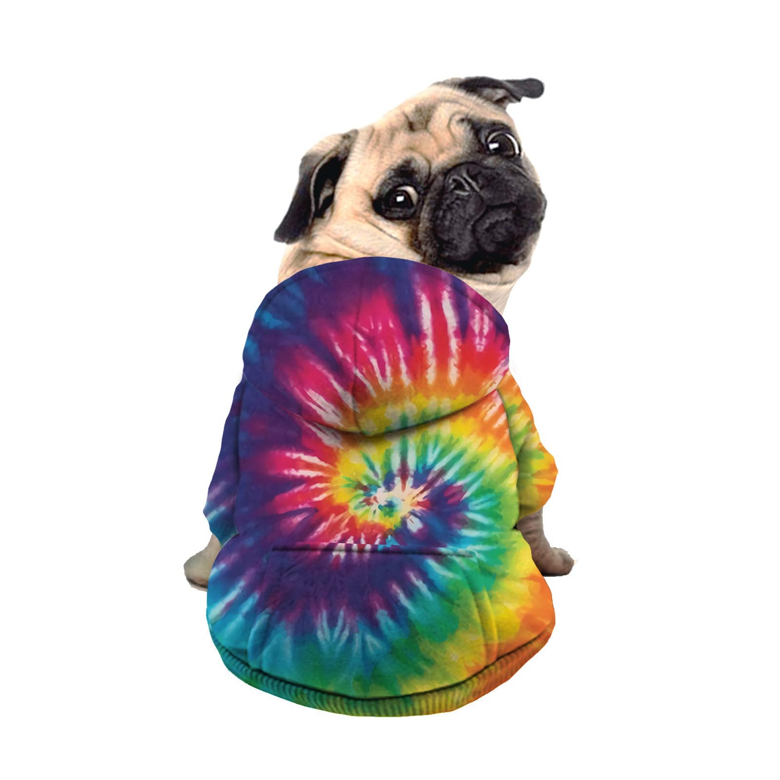 Howilath Dog Zipper Hoodie rainbow colors for bold streetwear looks.