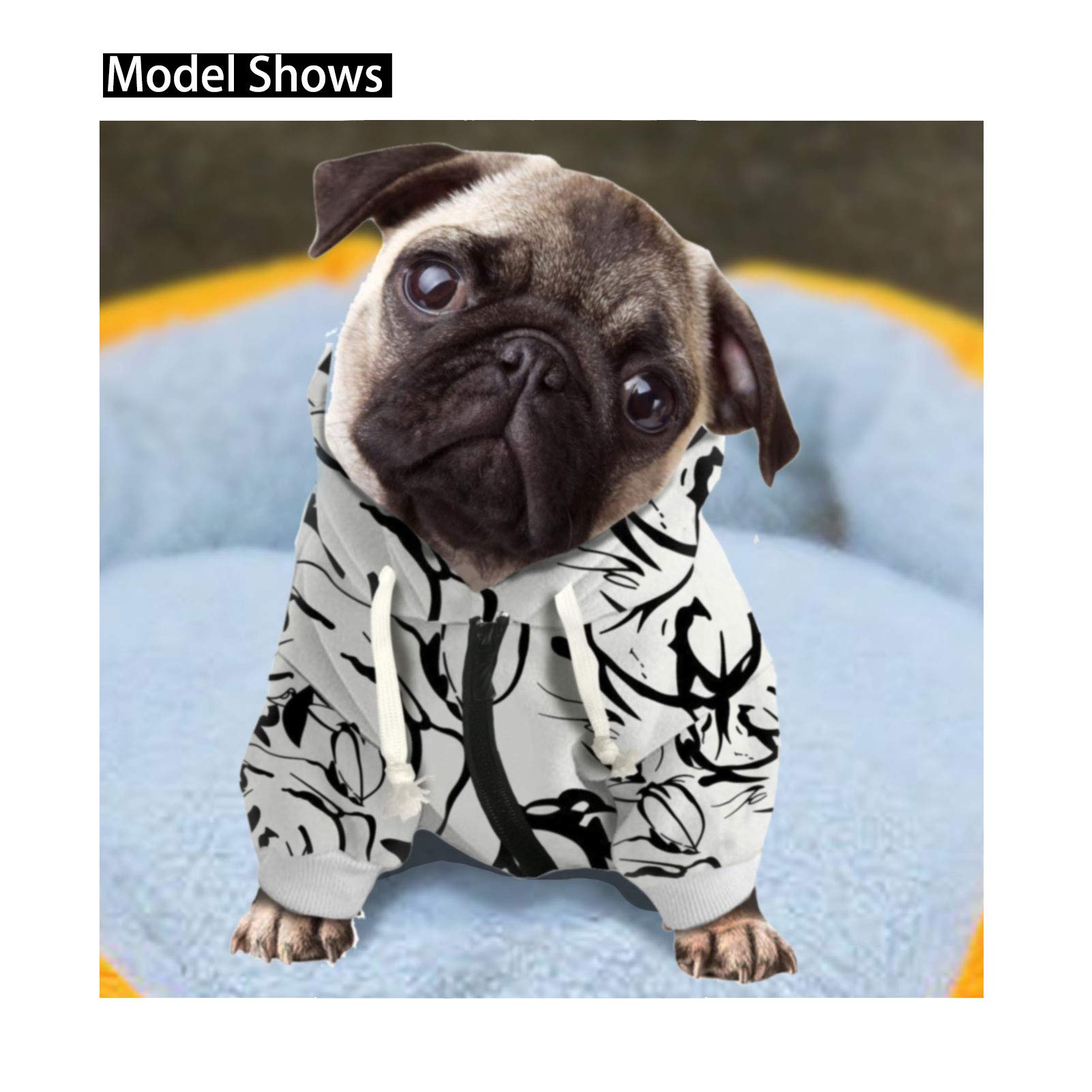 Howilath Dog Zipper Hoodie soft polyester fabric for all-day comfort.