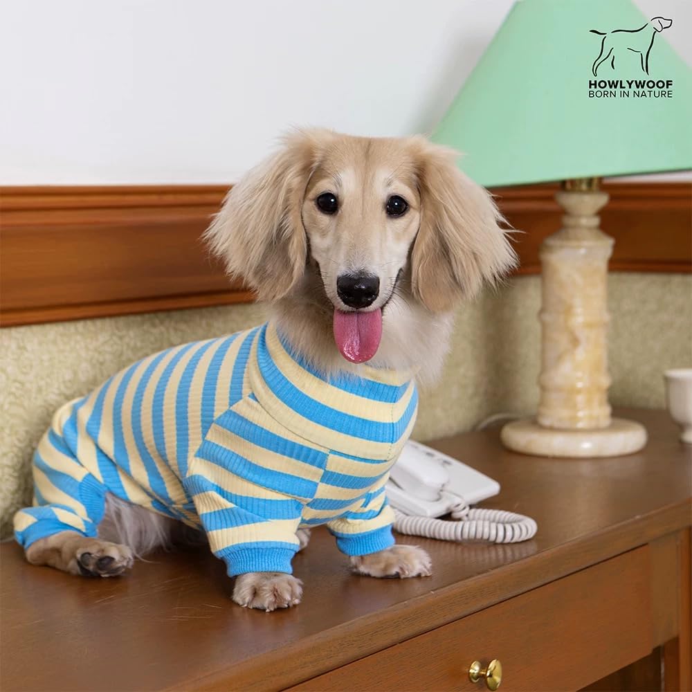 HowlyWoof Dachshund Shirt Stretchy-Neckline easy on/off fit