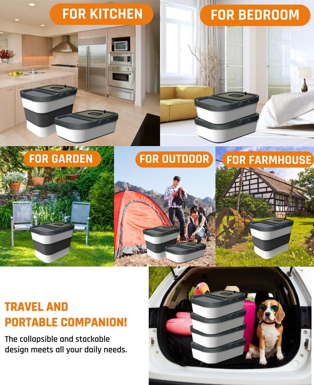 HOYTAMDAR 35lbs-capacity helps store bulk dog or cat food.