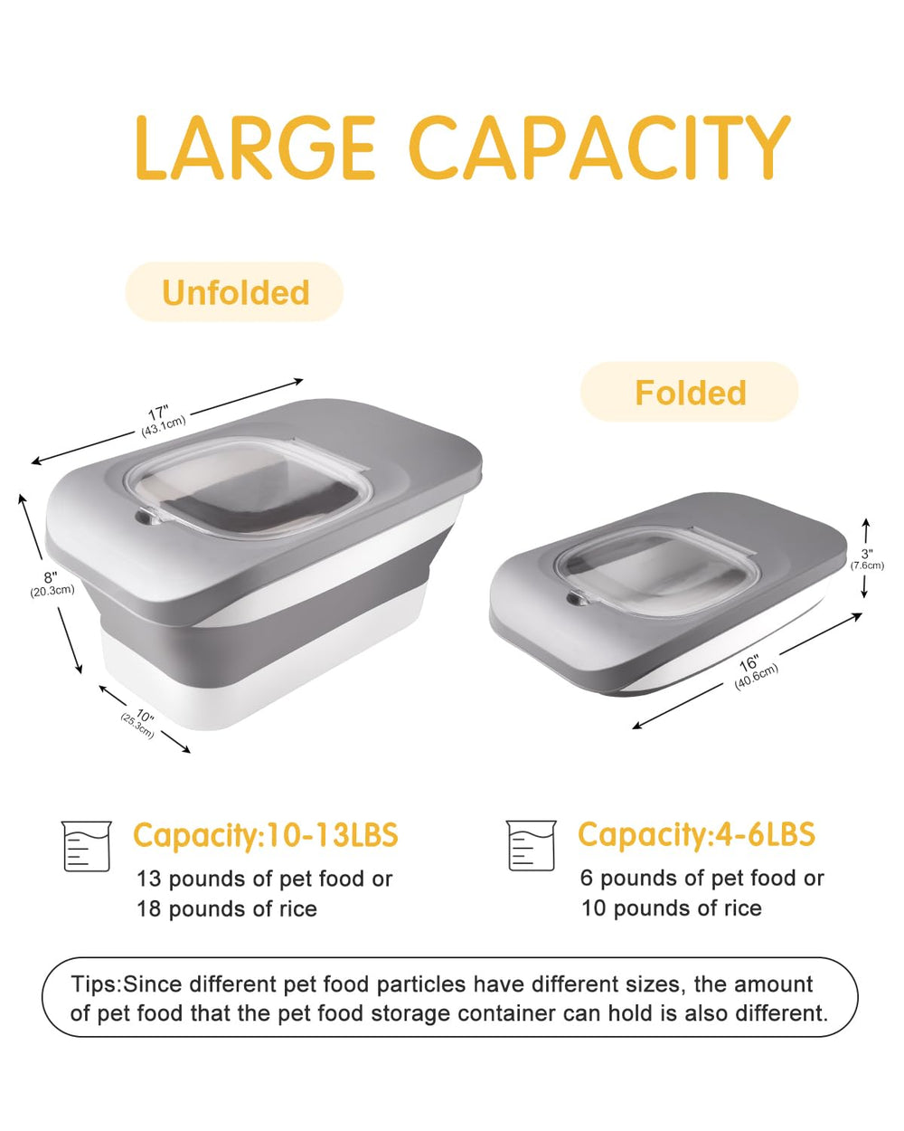HOYTAMDAR collapsible-dog-food-storage illustrates space-saving design for compact kitchens
