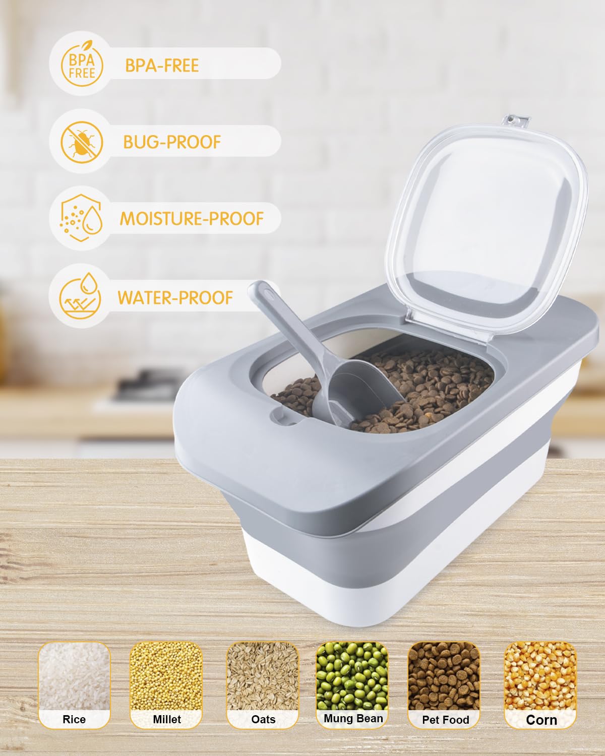 HOYTAMDAR food-grade-material emphasizes durable, safe container for pet food