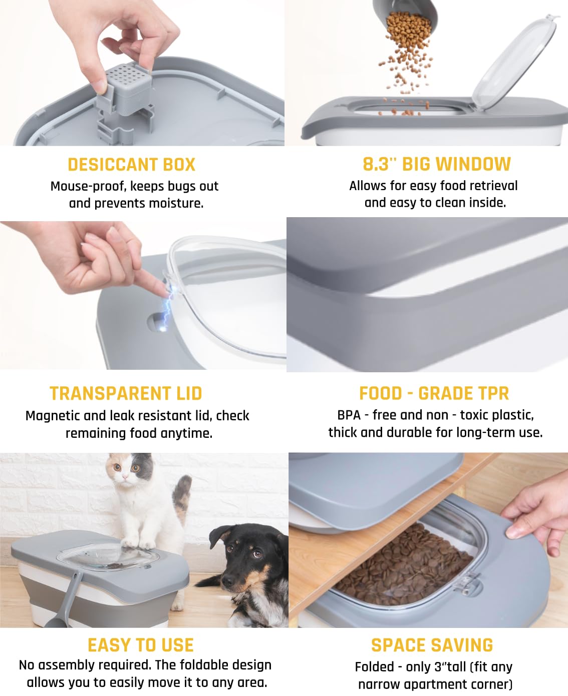 HOYTAMDAR transparent-lid allows quick food level checks