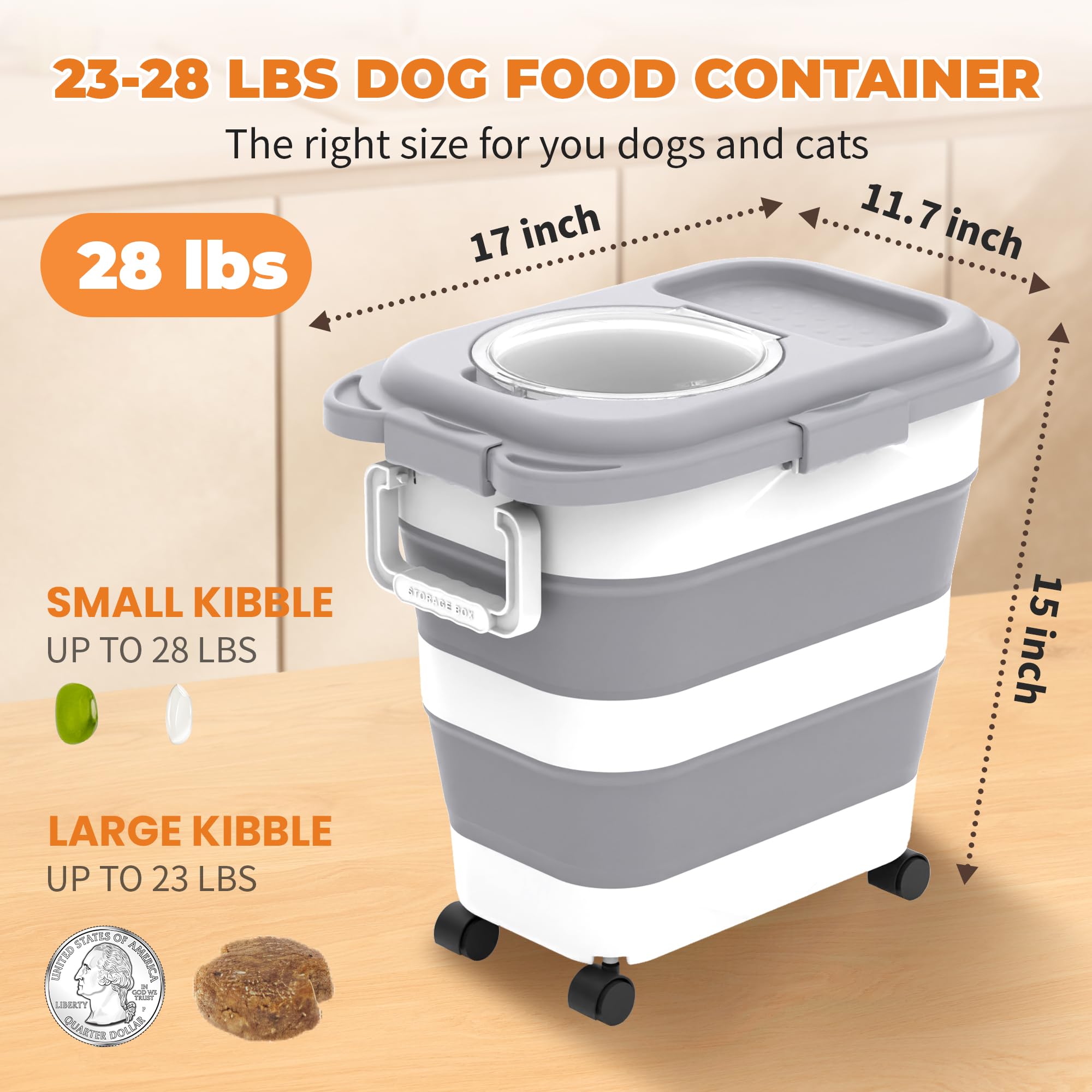HOYTAMDAR container side with wheels enables easy movement around the kitchen.