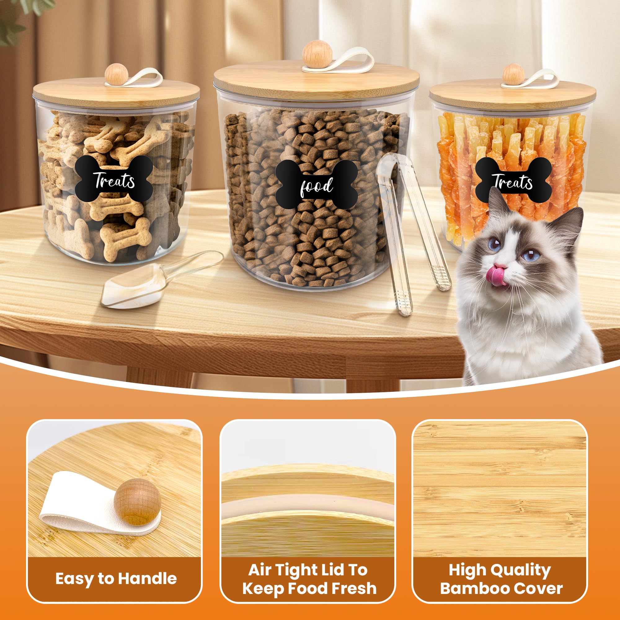 HOYTAMDAR includes labels clamp and scoops for simple organization.