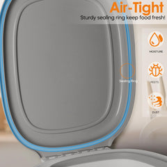 HOYTAMDAR airtight seal closeup — keeps kibble fresh.