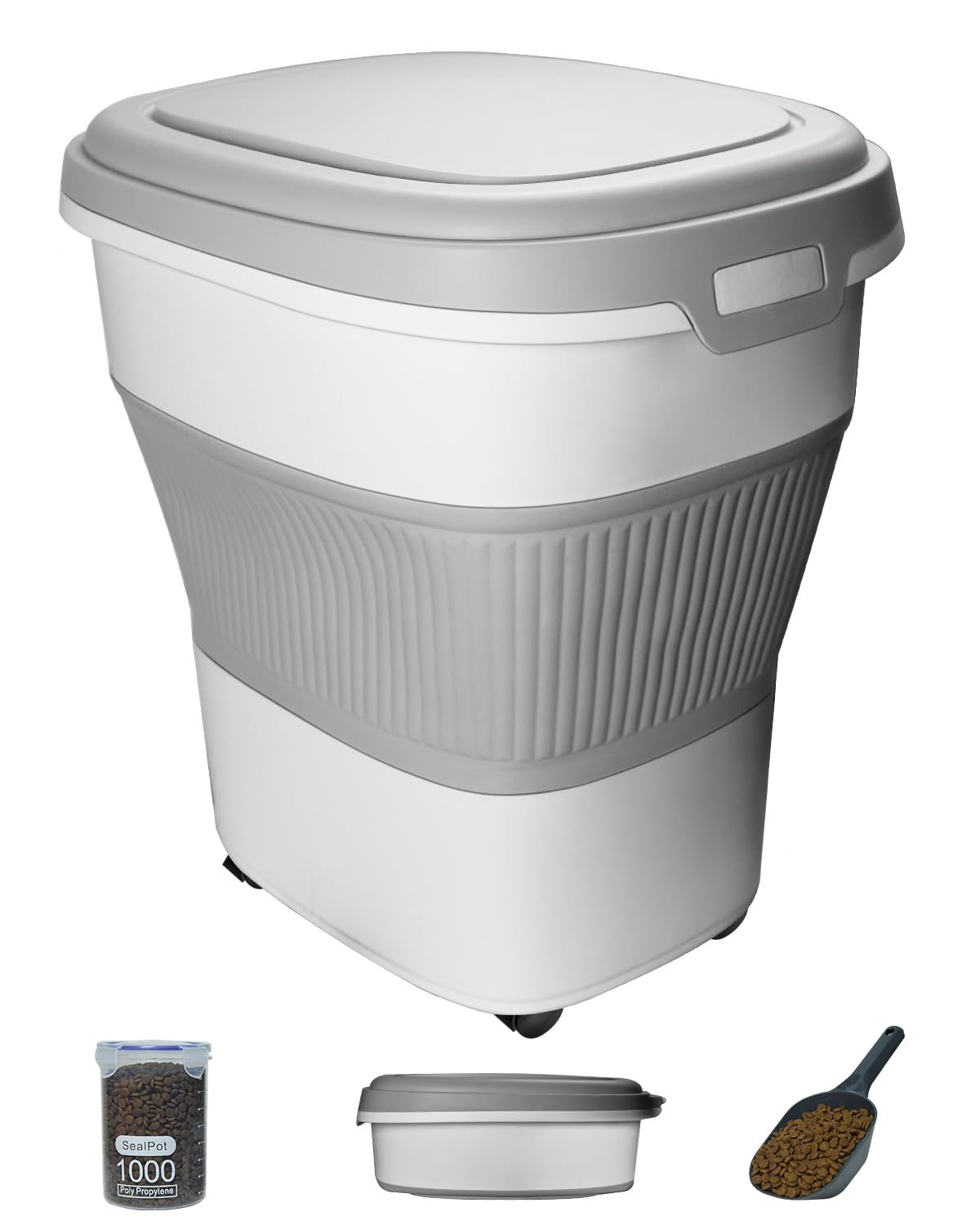HOYTAMDAR collapsible container folded — space-saving pantry storage.