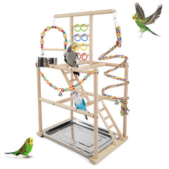 HPAWHOMEPART Bird Playground ladders promote exercise and exploration for small to medium birds.