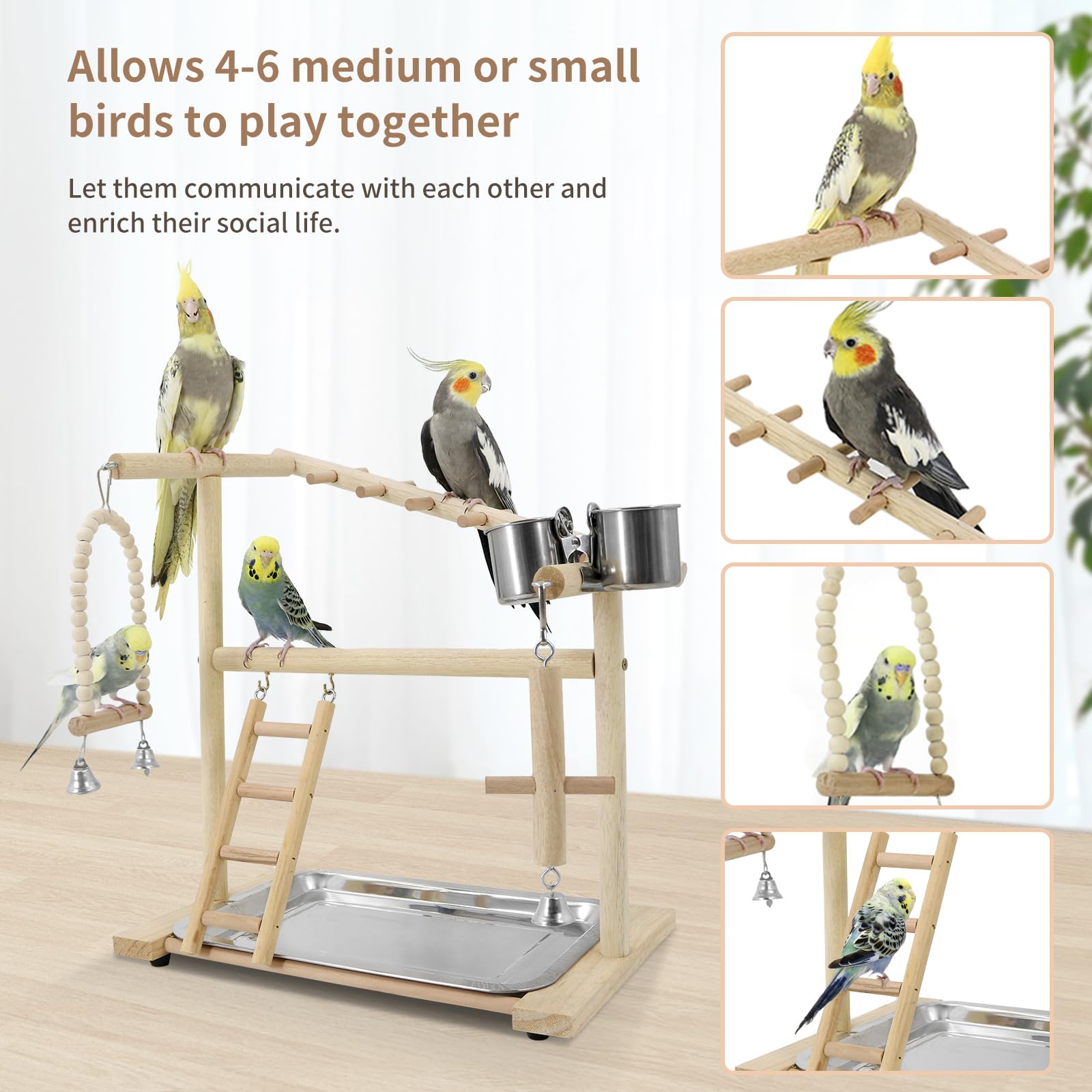 HPAWHOMEPART Bird Playground swing provides engaging motion for parrots