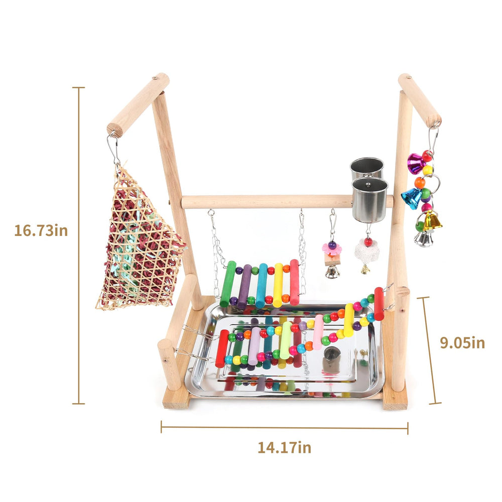 HPAWHOMEPART Bird Playground suitable for conures and cockatiels supports varied bird activities.