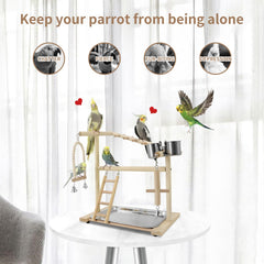 HPAWHOMEPART Bird Playground windmill toy adds kinetic enrichment