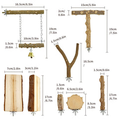 HPAWHOMEPART natural wood perches for small birds encourage resting and foot exercise