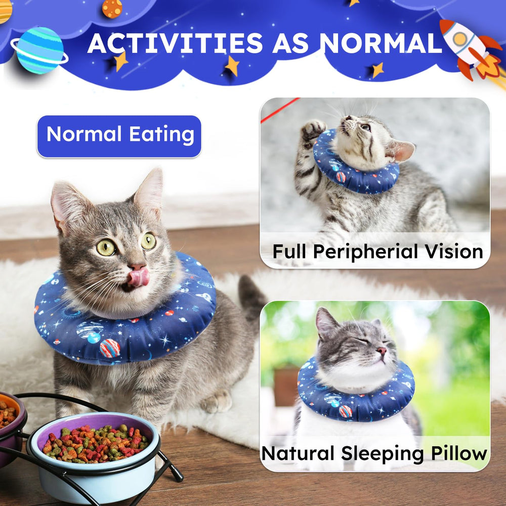 Hpetppy cat cone adorable-design doubles as a cozy neck pillow for naps.