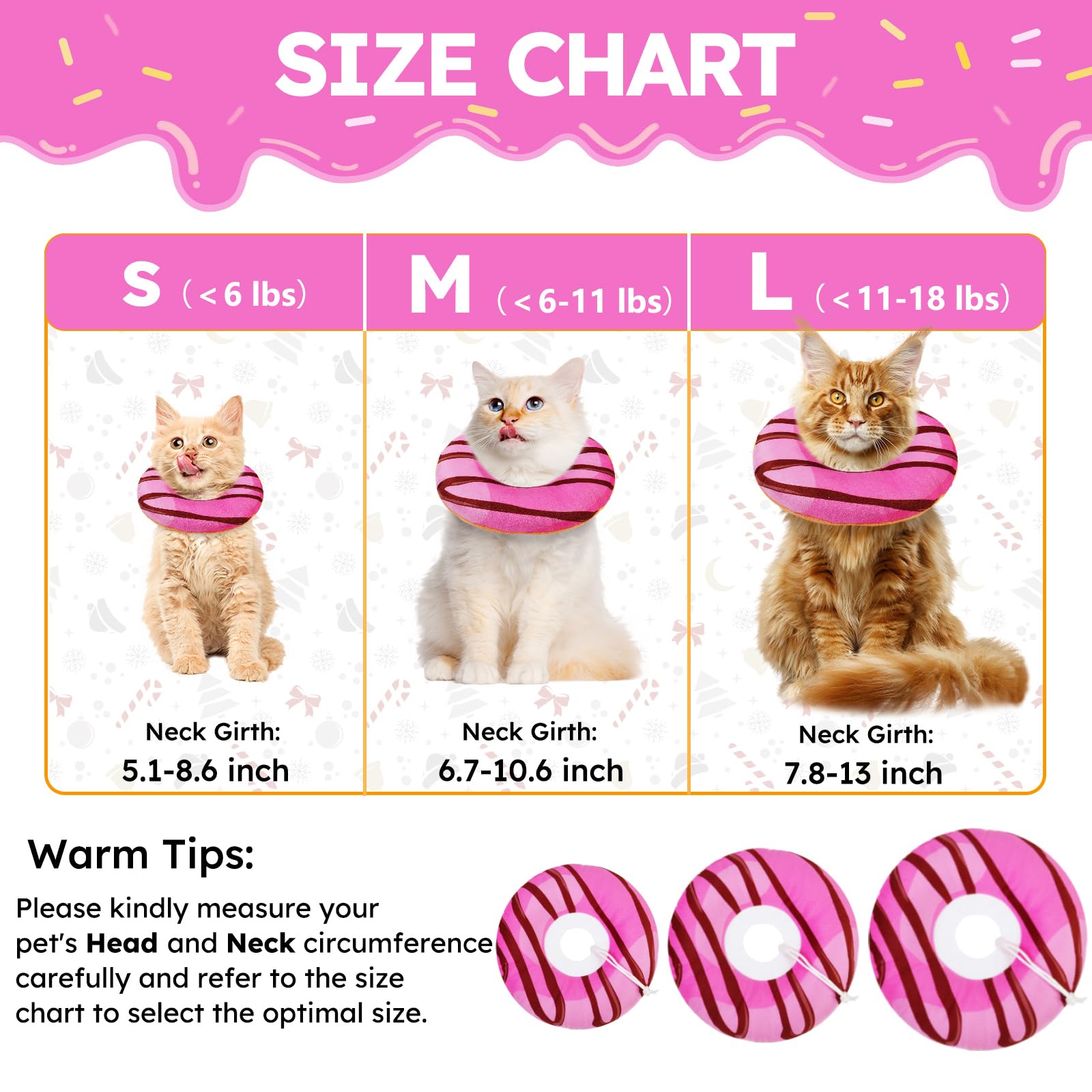 Hpetppy cat cone collar adjustable band demonstrates customizable fit for small pets