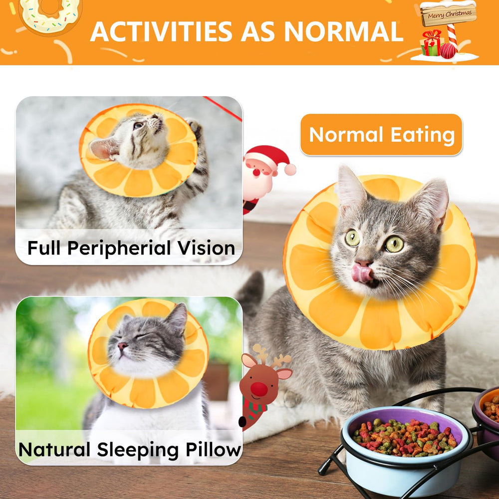 Hpetppy cat cone collar adjustable band for secure, comfortable fit