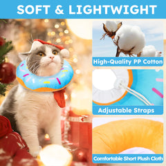 Hpetppy cat donut collar easy clean feature machine washable