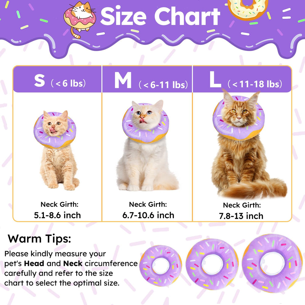 Hpetppy donut shape design collar looks cute while supporting recovery.