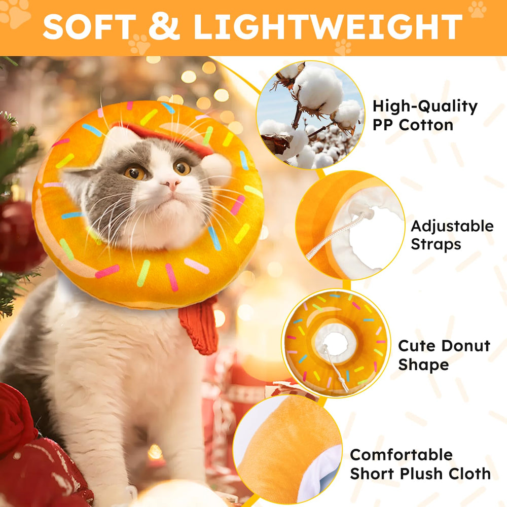 Hpetppy cat cone collar easy-clean design with machine wash compatibility.