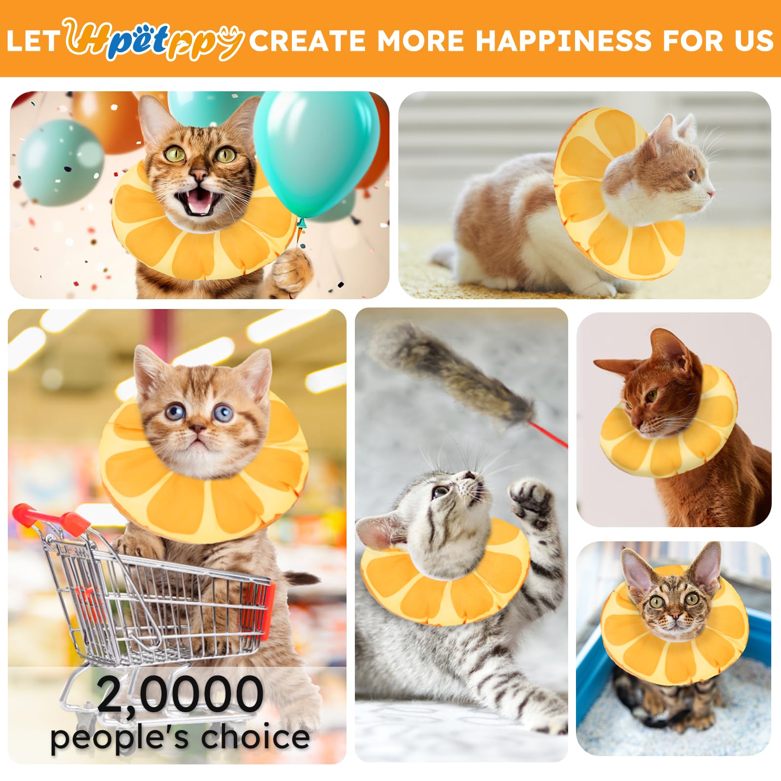 Hpetppy cat cone collar nap-friendly pillow comfort for cats