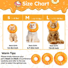Hpetppy cat cone collar soft donut on cat illustrating unobtrusive recovery aid.