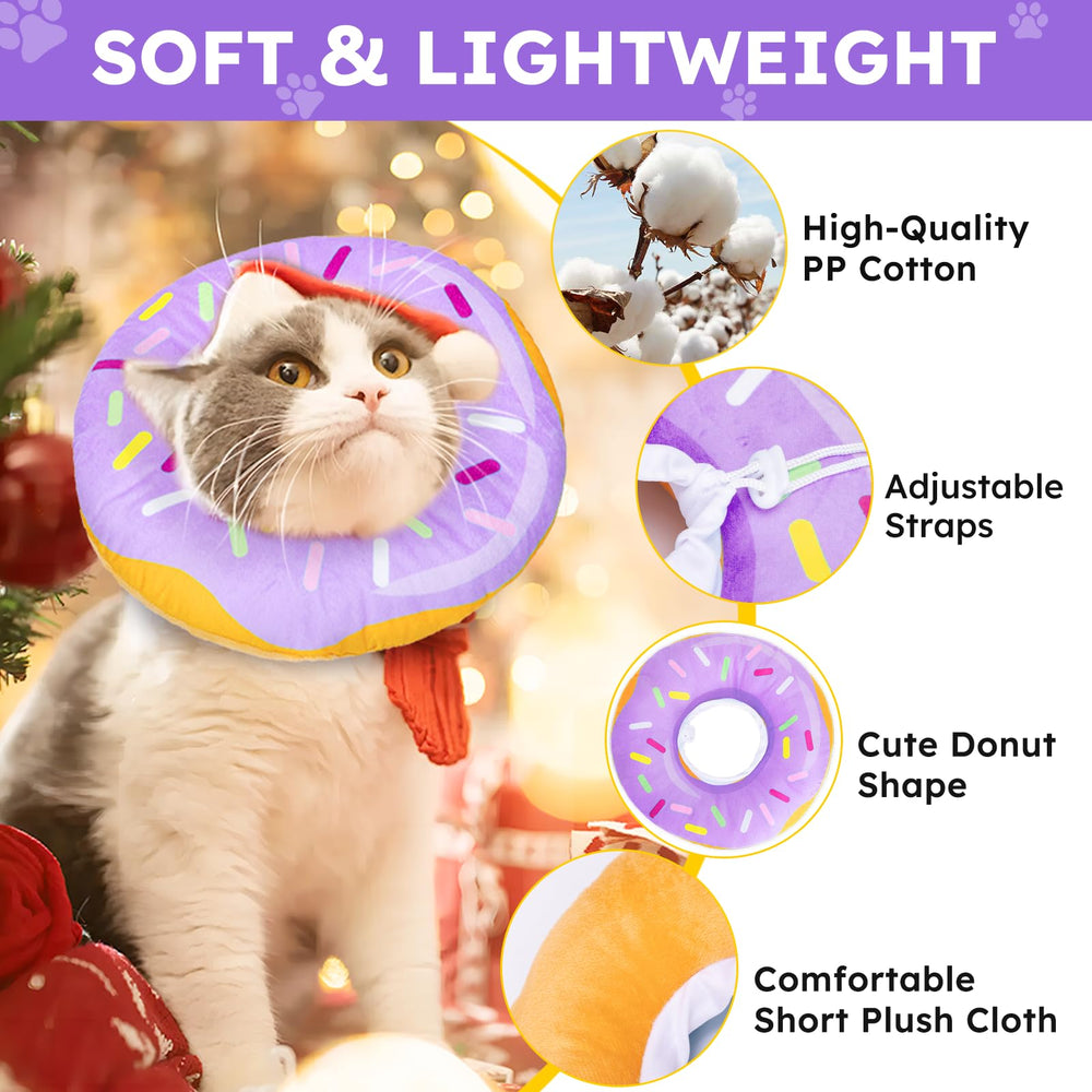 Hpetppy donut collar provides a view-friendly design and doubles as a nap pillow.