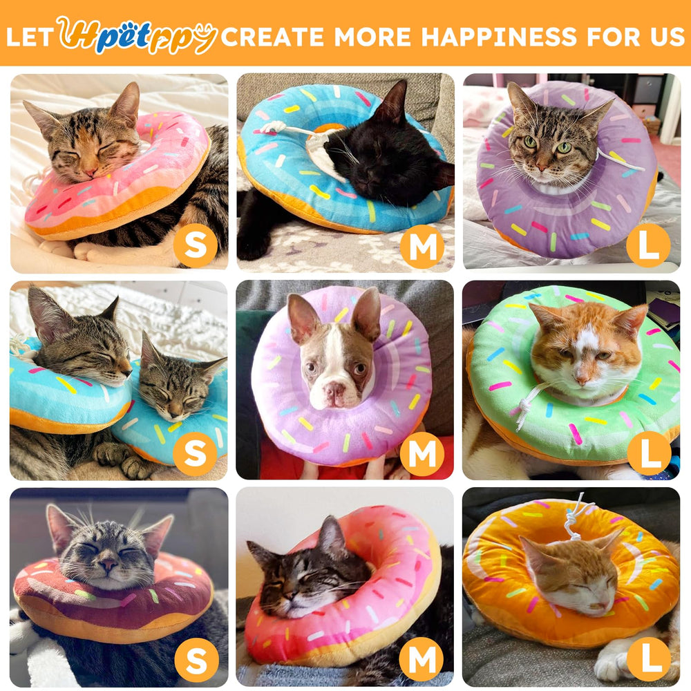 Hpetppy cat cone collar upper-body wounds usage helps prevent licking.